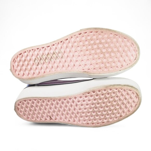 Vans Ward Platform Suede Colorblock Skate Sneakers Pink / Blue / White Women's 8 - Picture 8 of 11